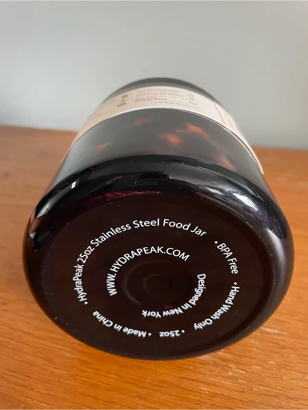 NEW Hydrapeak Food Jar 25oz Stainless Steel Insulated Leak Proof Black Graphic*